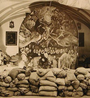 El lienzo durante la Guerra Civil en 1936 El lienzo durante la Guerra Civil en 1936
