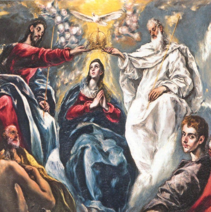 Detalles de la Coronación de la Virgen en el Ático Detalles de la Coronación de la Virgen en el Ático