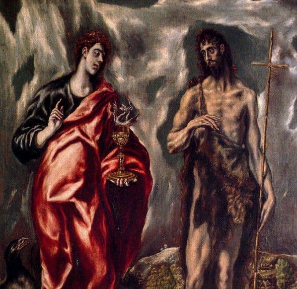 El Geco. San Juan Evangelista y San Juan Bautista (fragmento) El Geco. San Juan Evangelista y San Juan Bautista (fragmento)