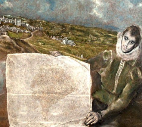 Plano de Toledo pintado por el Greco. Plano de Toledo pintado por el Greco.