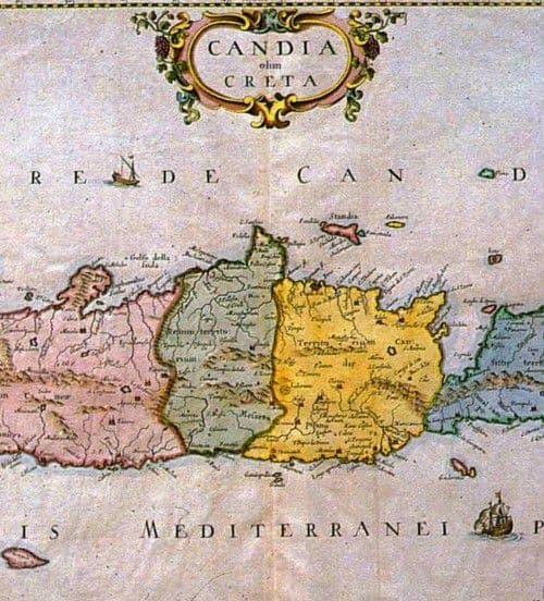 La cuna del pintor. Isla de Creta en un mapa veneciano La cuna del pintor. Isla de Creta en un mapa veneciano