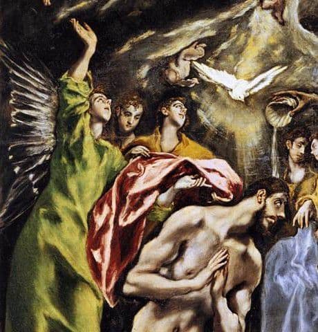 El Greco. Detalle del Bautismo de Cristo (1608-1614) El Greco. Detalle del Bautismo de Cristo (1608-1614)